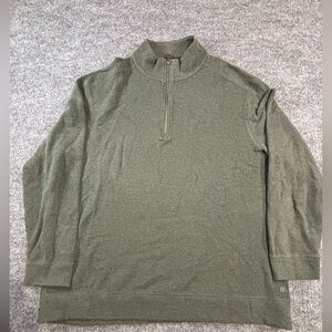 Banana Republic Men’s Green Zip-Up Sweater Quarter Zip Jacket Size XXL
